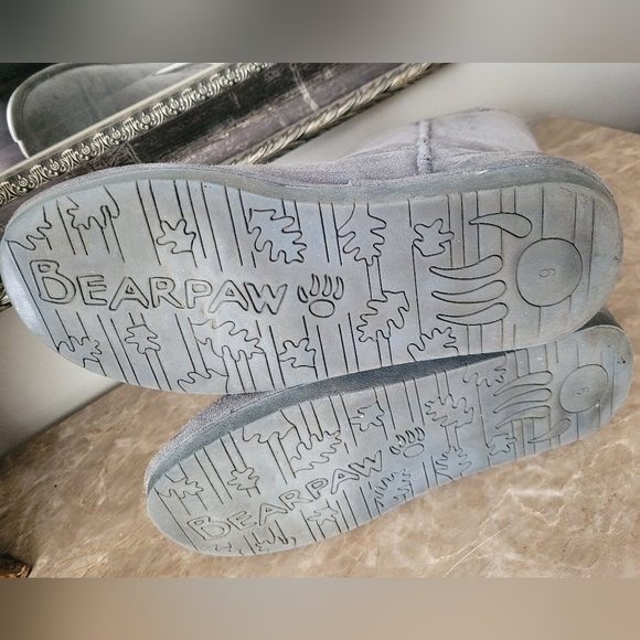 Bearpaw NeverWet Suede Leather/Sheepskin Shearling Gray Women's Boots US 9 - Picture 8 of 16